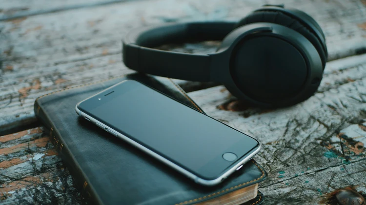 Bible and headphones