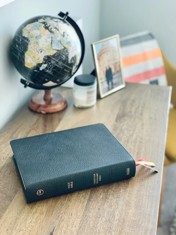 Bible on table
