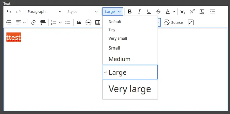 font size classes