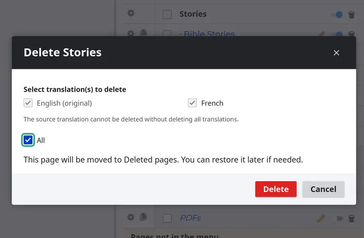 Delete empty page